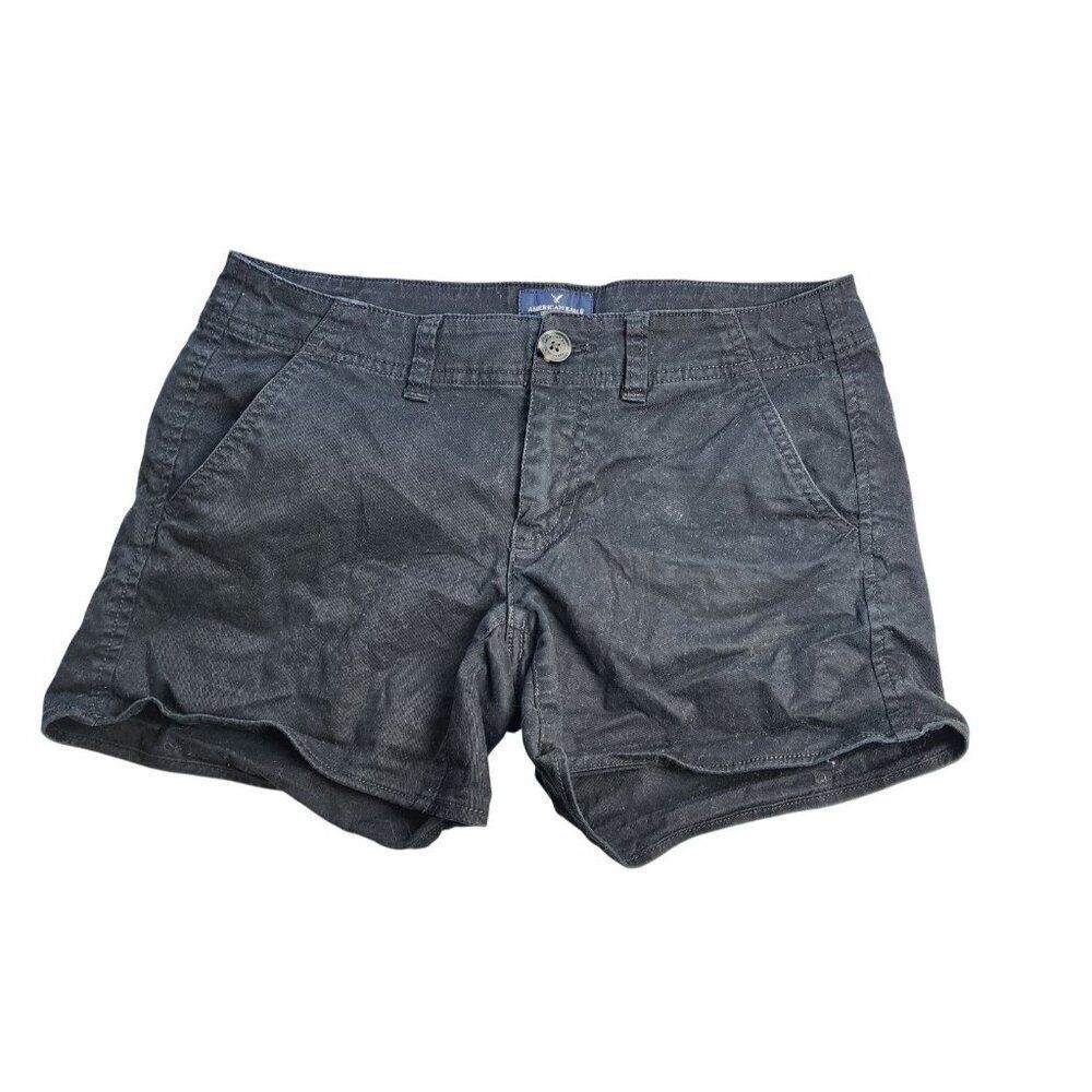 American Eagle Black Stretch Shortie Size 6 Women's Shorts